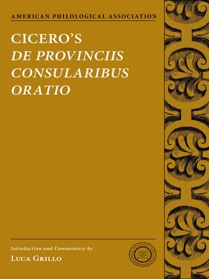 cover image of Cicero's De Provinciis Consularibus Oratio